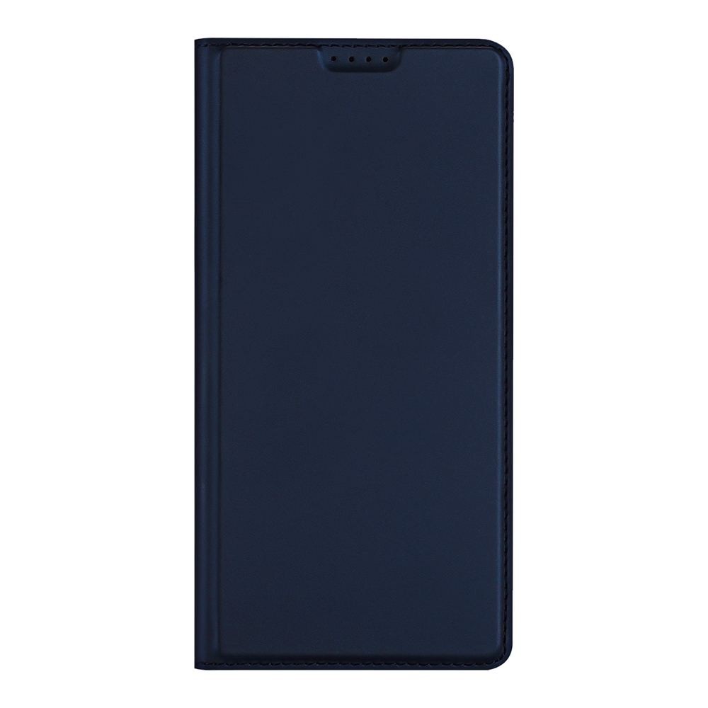 Чехол книжка из PU кожи синего цвета от Dux Ducis для Samsung Galaxy S25 FE, серия Skin Pro Series Case