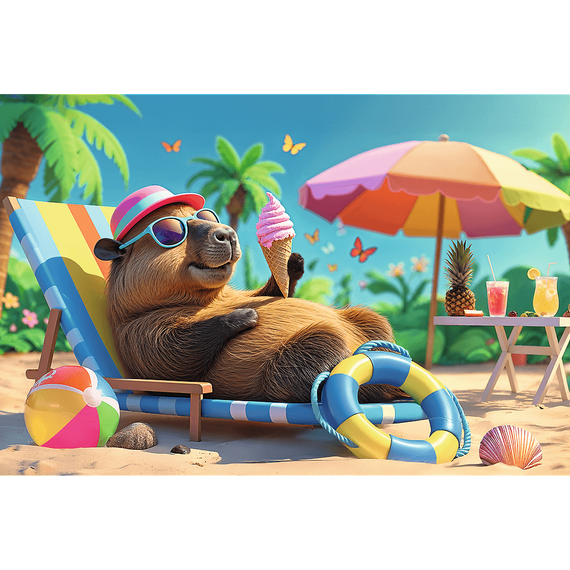 Puzzles - &quot;100&quot; - Capybara style relax / Trefl