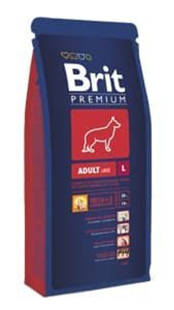 Brit Premium Dog Adult L 18кг (д/крупных пород от 1-7 лет) сухой д/собак