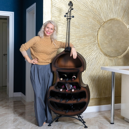 Мини-бар Контрабас 2 Орех Шоколад Антик Найт