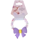 Резинки для волос детская 1шт «РОЗОВЫЕ ОБЛАКА», сиреневый бантик, цвет как на фото, d-6,5см (подвес Единорожек)●