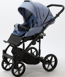 Детская коляска Adamex Zico 2 в 1 Z-TK02 ГОЛУБ.ДЖ.ТК