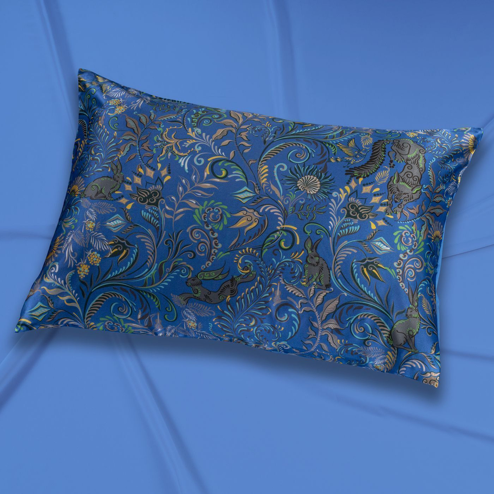 Наволочка 50x70 Mollen Утро васильково-синяя хлопковая