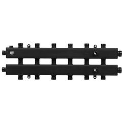 Коллектор Royal Thermo на 6 (7) отопительных контуров (сверху/снизу/сбоку) с кронштейнами