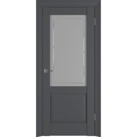 Цена на Межкомнатная дверь ПЭТ Witon 02C Grey остеклённая Купить Межкомнатная дверь ПЭТ Witon 02C Grey остеклённая
