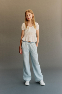 H&M Джинсы Wide Leg, голубой