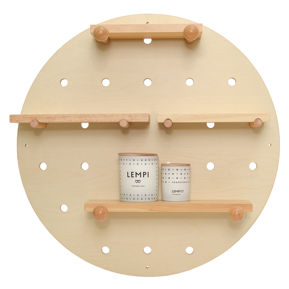 Полка настенная круглая 50см Bergenson Bjorn Shely светлое дерево