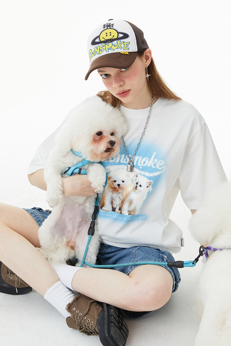 [FROM MOSCOW] Футболка DONSMOKE "Dogs N' Kitty" Oversized Tee