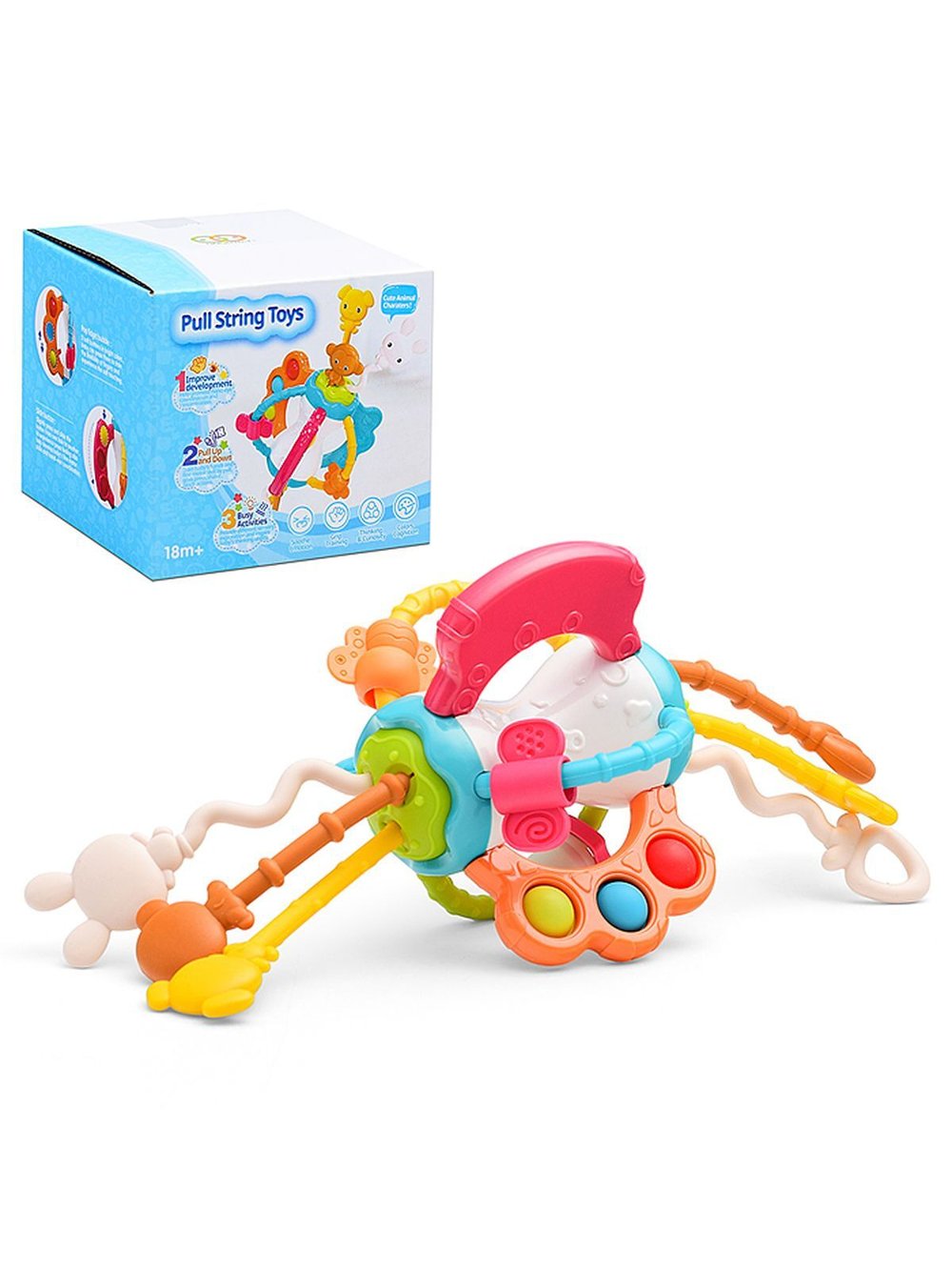 Игрушка развивающая-погремушка Веселые зверята (G308)