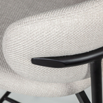 Стул полубарный Adele, ткань, светло-серый