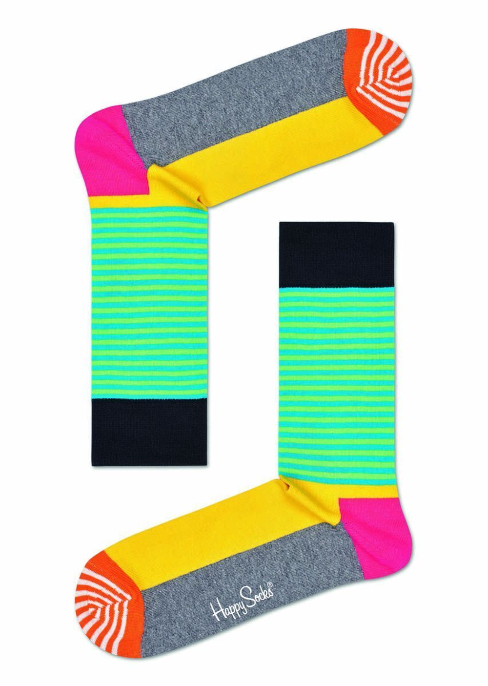 Носки унисекс Half Stripe Sock с полосками (Размер: 25) (Цвет: разноцветный)