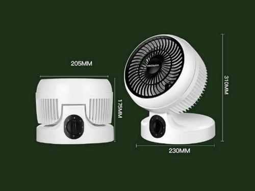 Складной настольный вентилятор для циркуляции воздуха, цвет белый