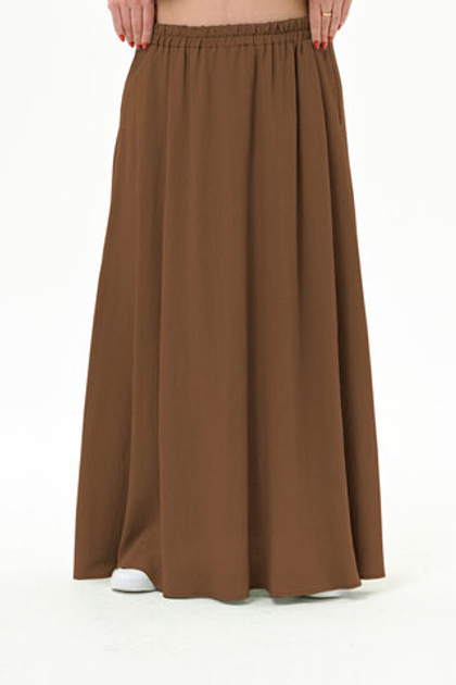 Юбка длинная из вискозы, корица
