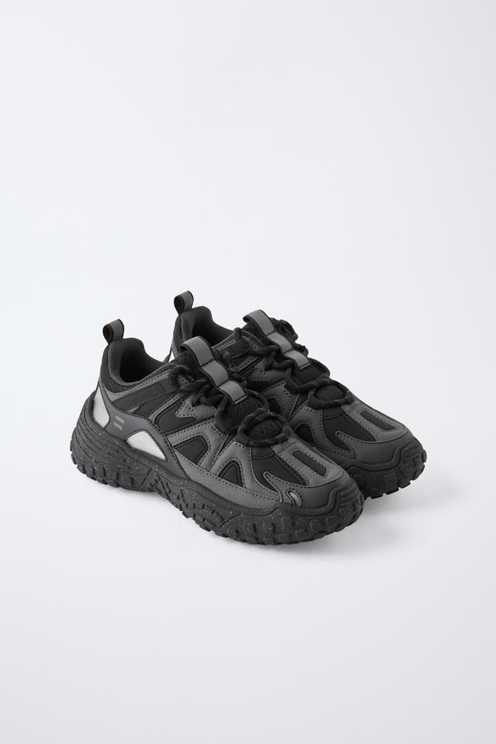 ZARA МНОГОКОМПОНЕНТНЫЕ СПОРТИВНЫЕ КРОССОВКИ, ЧЕРНЫЙ