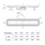 Душевой лоток BETTOSERB Frameless 750