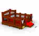 Надувной батут для аттракциона Родео "Ферма 2", 5*5*3 м