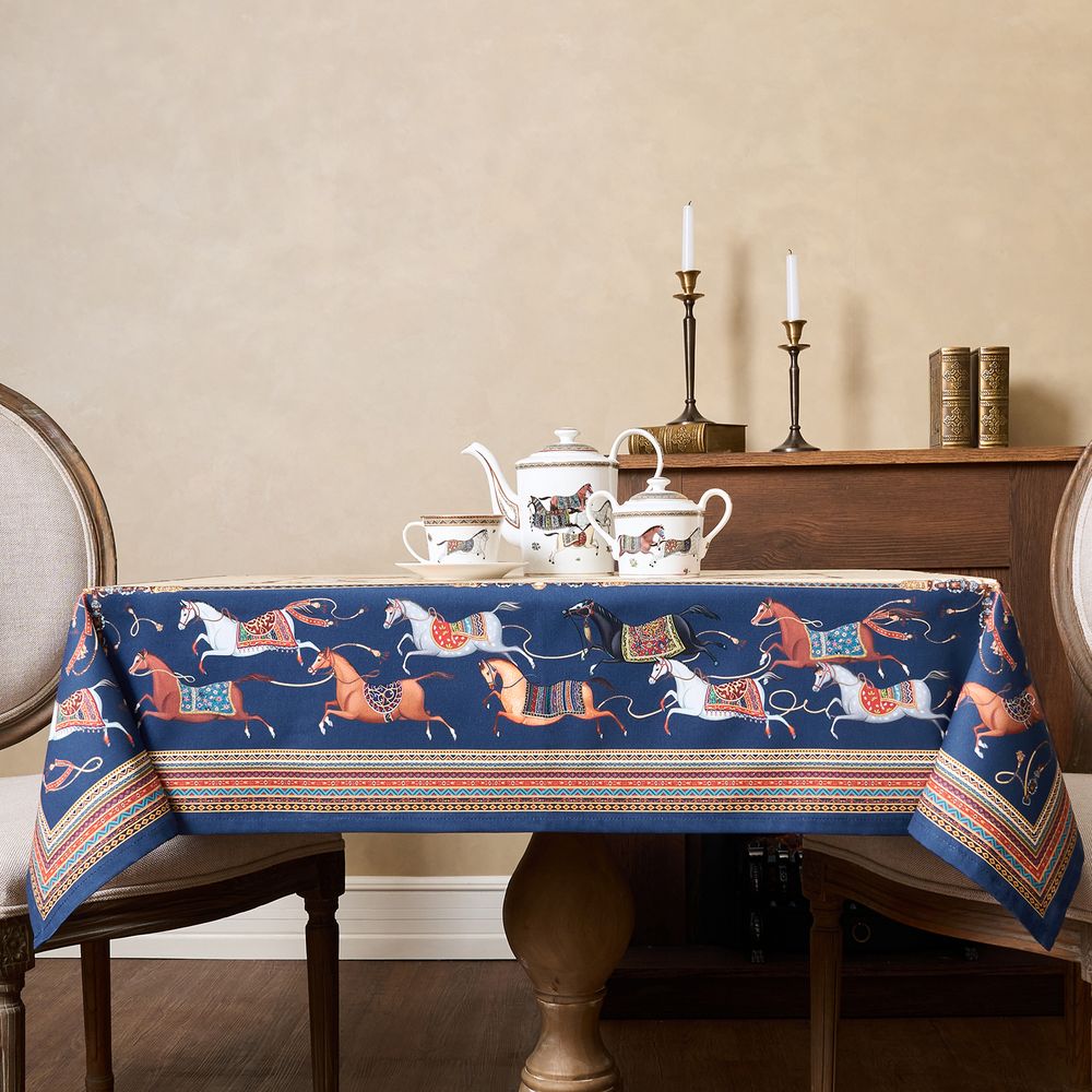 СКАТЕРТЬ "PASSAGE" 110Х140СМ ,БЕЖЕВЫЙ,100% ХЛОПОК С ПРОПИТКОЙ,ТВИЛ