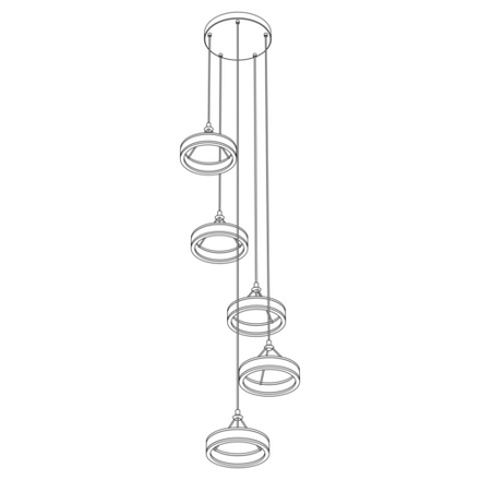 Citilux Дуэт CL719052 LED Подвесной светильник Золото