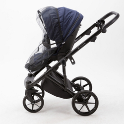 Детская коляска Adamex Marco 2 в 1 GA09 (Т. СИН ТК.+ Т.СИН ПЕРЛ КОЖ. ОТДЕЛКА)