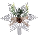 Звезда на ёлку 19*19 см «Хвойная», Серебро