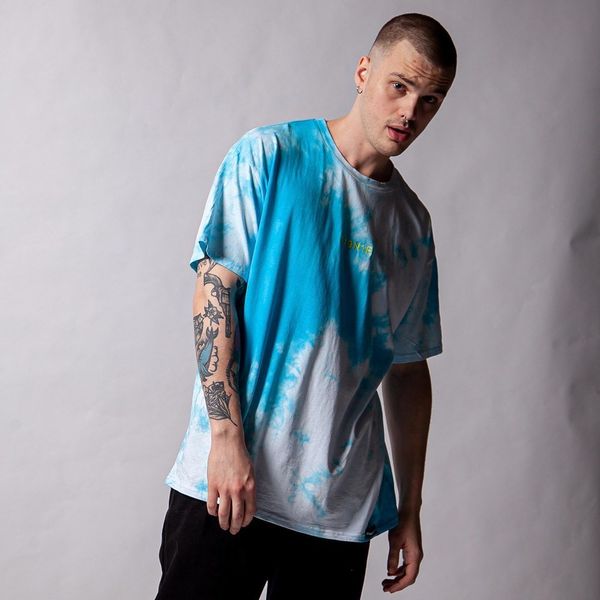 Футболка Тай Дай Бело-голубая - фото 3