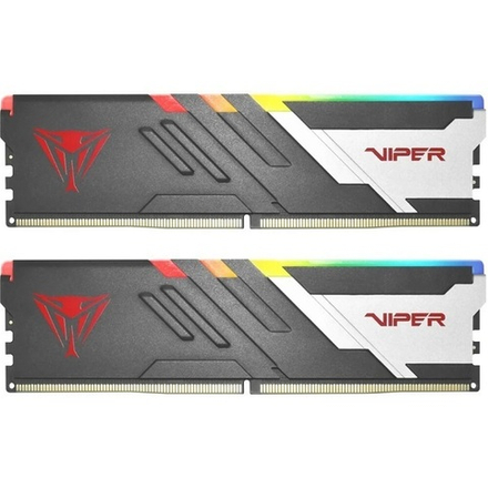 Модуль памяти DIMM DDR5 64Gb, 2x32GB, 5600Mhz, Patriot Memory Viper Venom RGB (PVVR564G560C40K)
