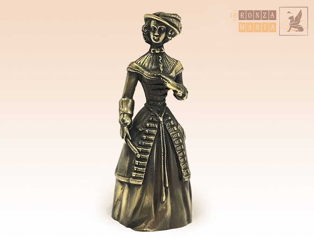 колокольчик Дама в шляпе с веером