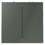 Перекрестный переключатель встраиваемый VOLTUM S70 двухклавишный 10А, (титан)