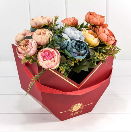 Коробка Ваза "Flower" Красный