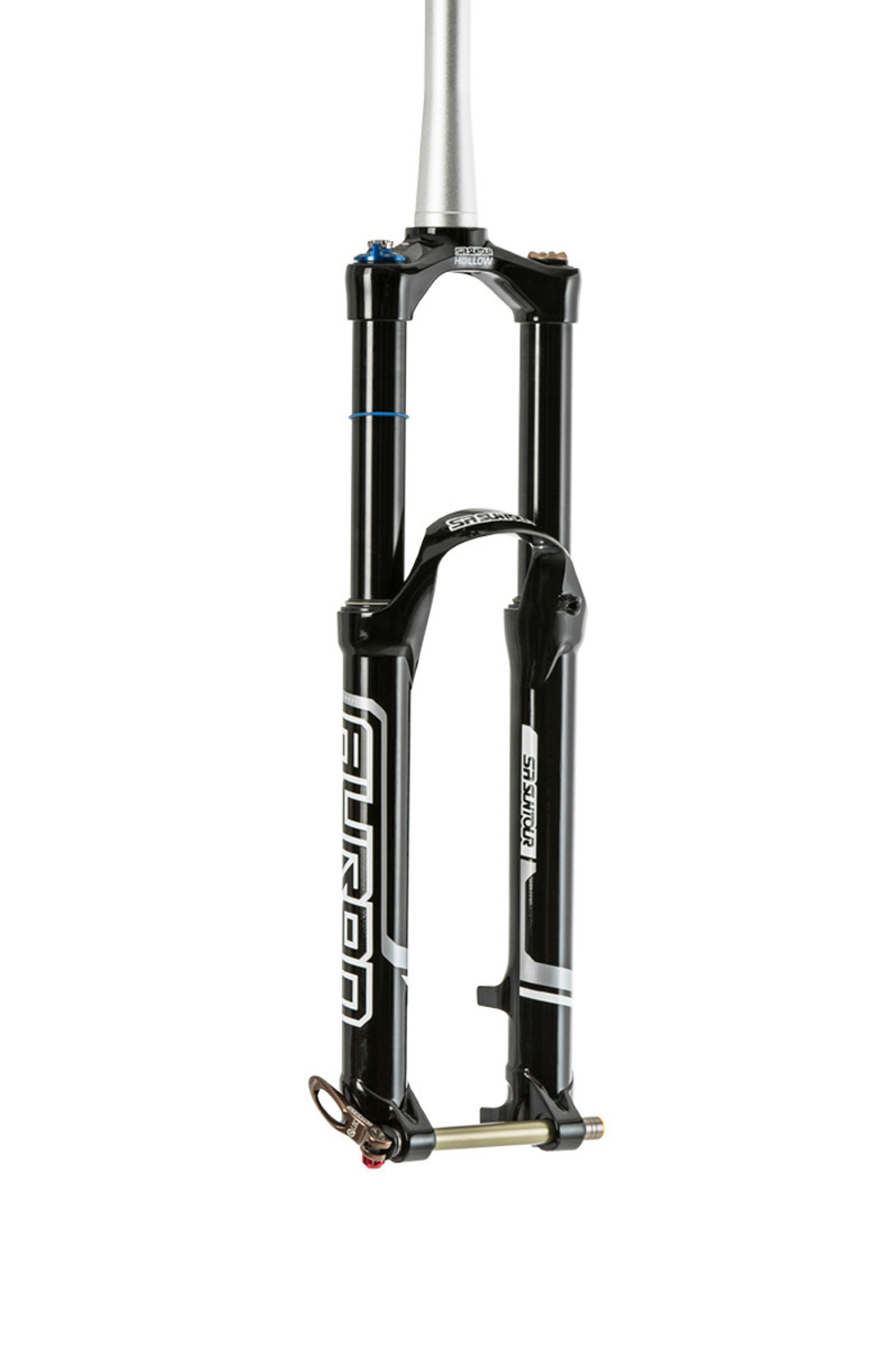 Вилка SUNTOURSF16-AURON RLRC DS 15QLC2Ti 27.5" CTS 27,5"  ход 160мм, черная , 1,5" ~ 1-1/8" AL7050 ш