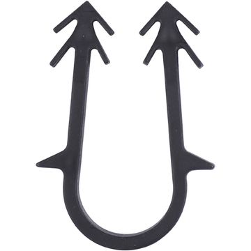 Скоба якорная Stout для труб 16-20 мм, с двойным креплением , цвет чёрный, 50 мм (SMF-0005-001620)