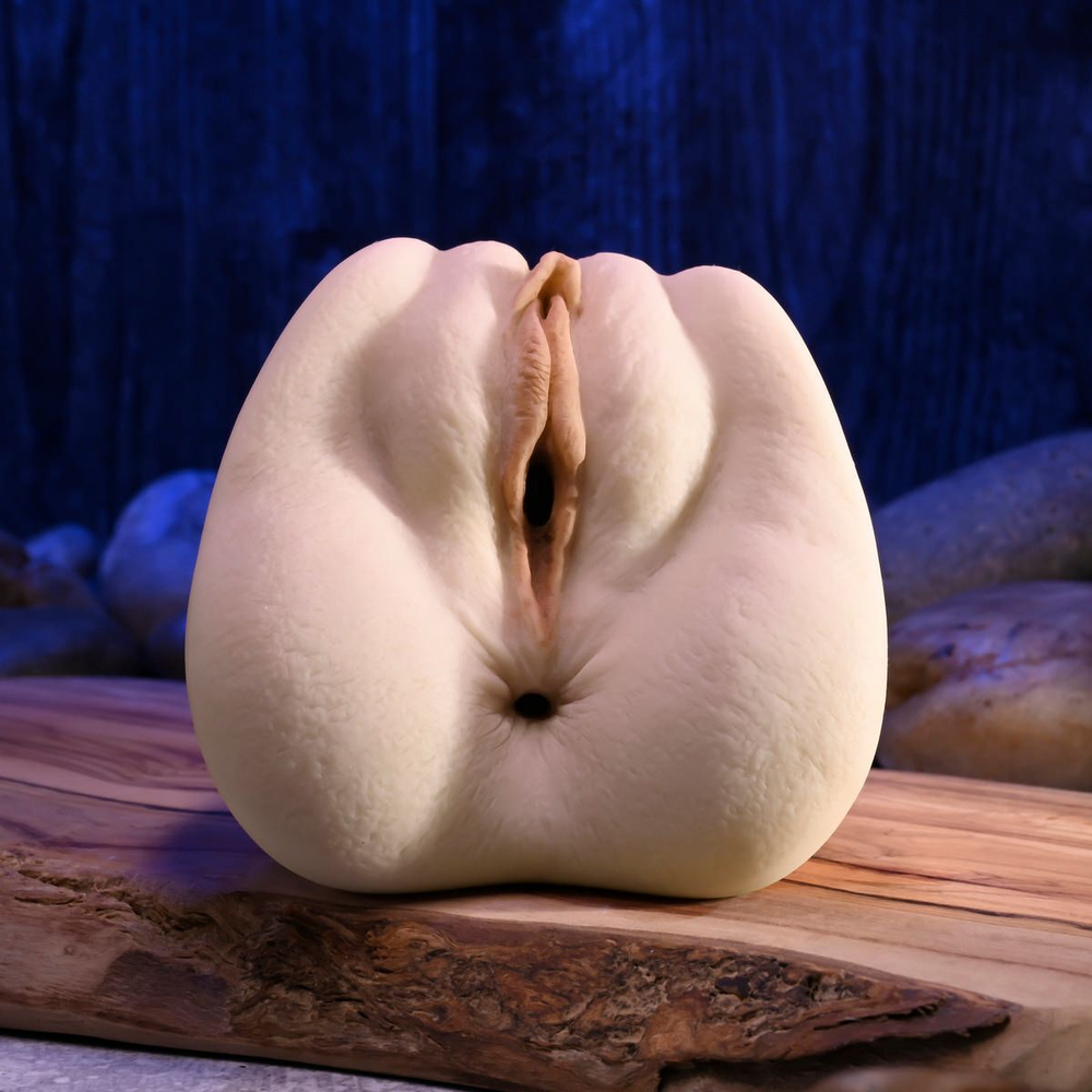 Мастурбатор Sasha Grey - вагина и анус (Цвет: телесный с черным)