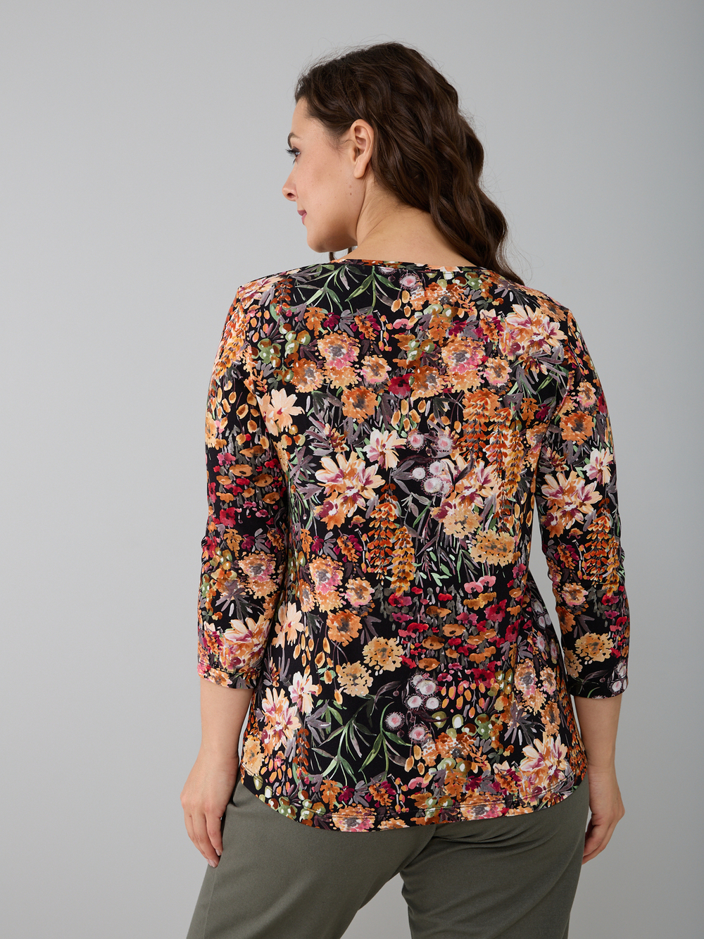 Лонгслив ЛНв-306/тсиний-акварельцветы