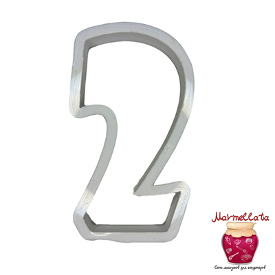 Вырубка пластиковая "Цифра 2" New (10 см)