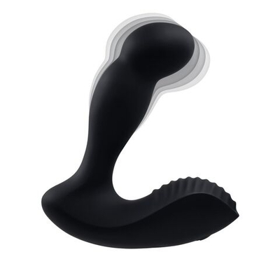 Черный массажер простаты Adams Come-Hither Prostate Massager - 13,5 см. (Цвет: черный)