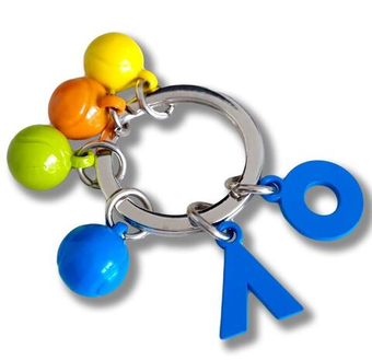 Brelok Australian Open Keyring Coloured Tennis Ball Charms - разноцветный