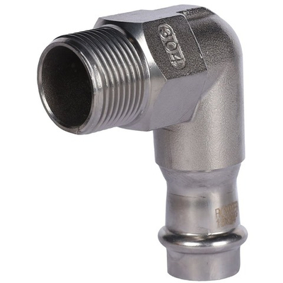 ROMMER Угольник-переходник с НР 18x3/4" из нержавеющей стали прессовой