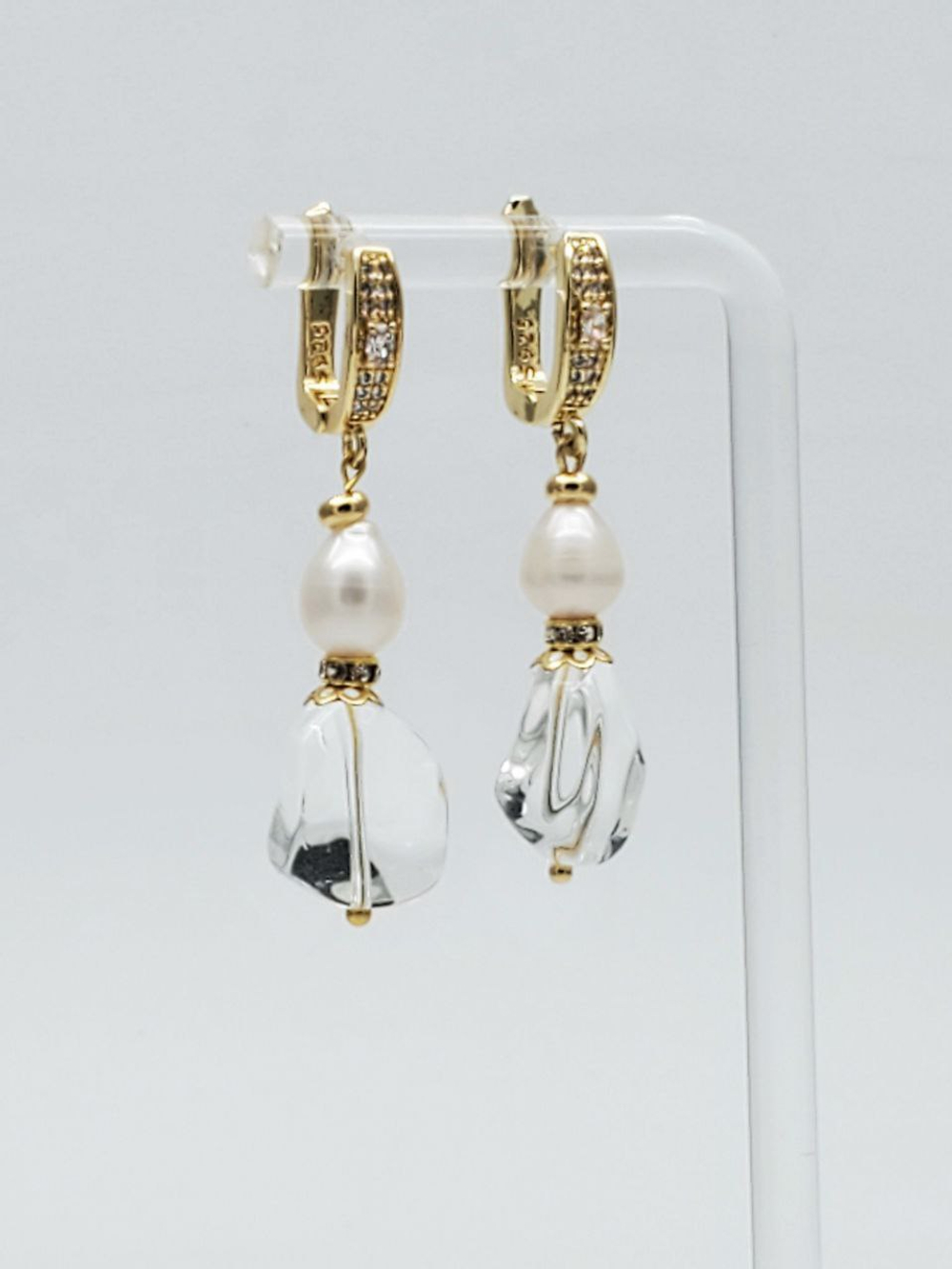 91001493 Серьги Роман с камнем - Фрея