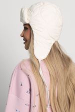 Ушанка стёганая (айвори) УС2 LT Collection