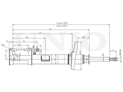 Амортизатор газовый задней подвески левый UNIO SAB-10074