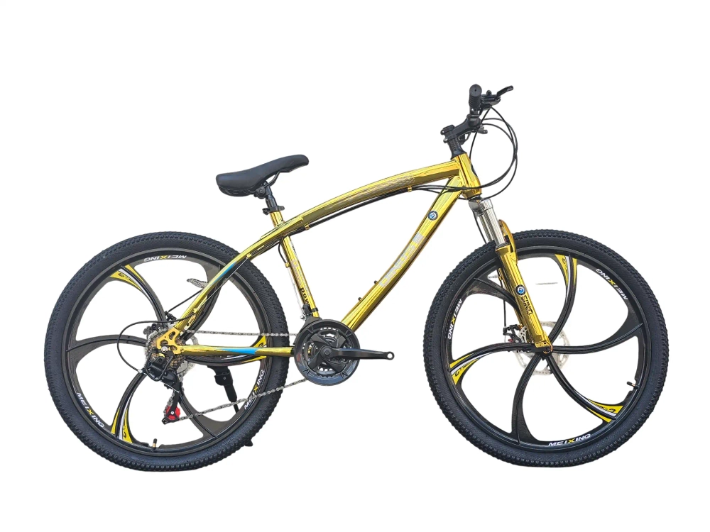 Велосипед Dinos 26" 21скор (стальная рама, диск. тормоз, Литые диски 6 лучей) Золотой (DIN-40-3)