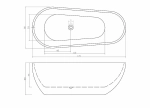 Ванна акриловая CeruttiSpa MIMI CT9671 170х80 белая