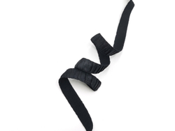 Бретелечная резинка со сборкой и блеском, 15 мм, черный, (Арт: BR960/15-170), м