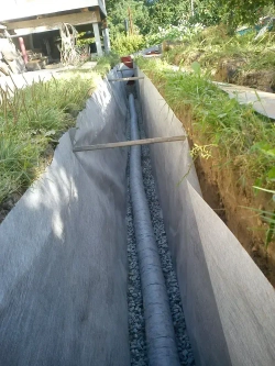 Труба дренажная 110 мм в фильтре геотекстиль (50 метров) с перфорацией