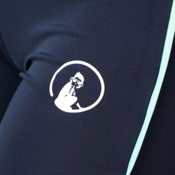 Женские теннисные брюки Quiet Please Rainbow Backswing Tight Women - Blue