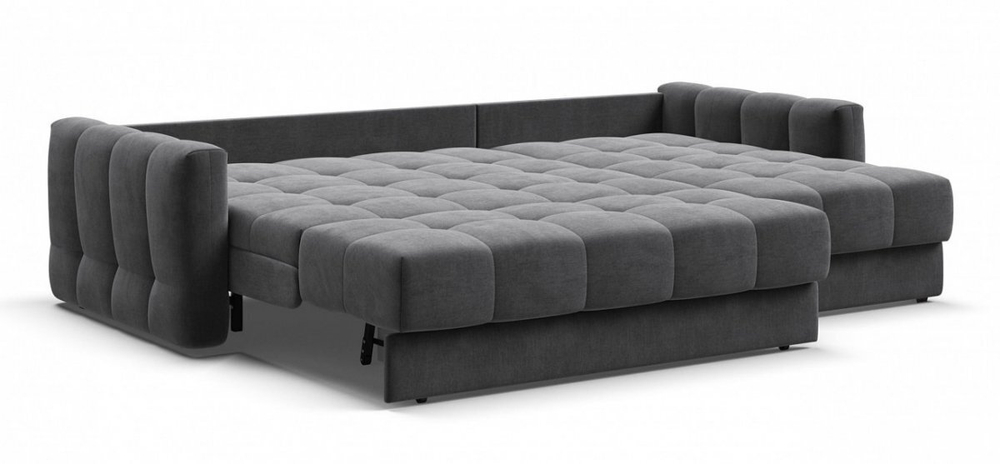 Угловой диван Босс Слип 160 Велюр Монолит серый