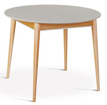 Стол Арека К950 (бук/тон шале/тон подстолья 2/ножка 8) 95х95(125)