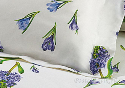 Постельное белье 2 спальное евро макси Mirabello Primi Fiori фиолетовое