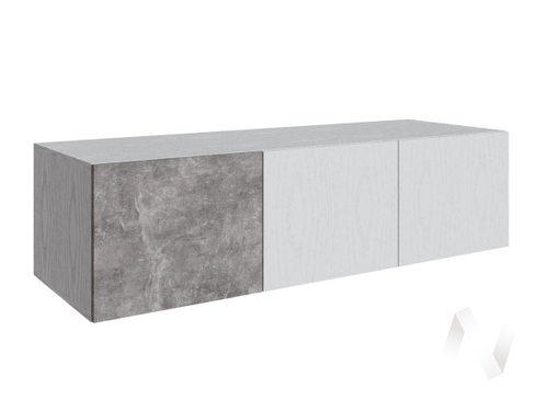 Антресоль Мадрид 1;5 400 с зеркалом (белый/ателье светлое)