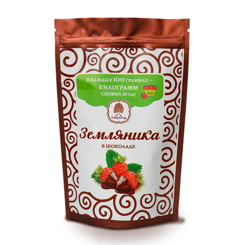 Земляника в шоколаде / 100 г / Сибирский кедр